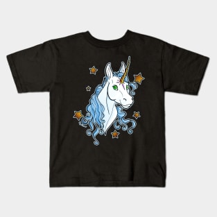 Star Unicorn Blue Kids T-Shirt